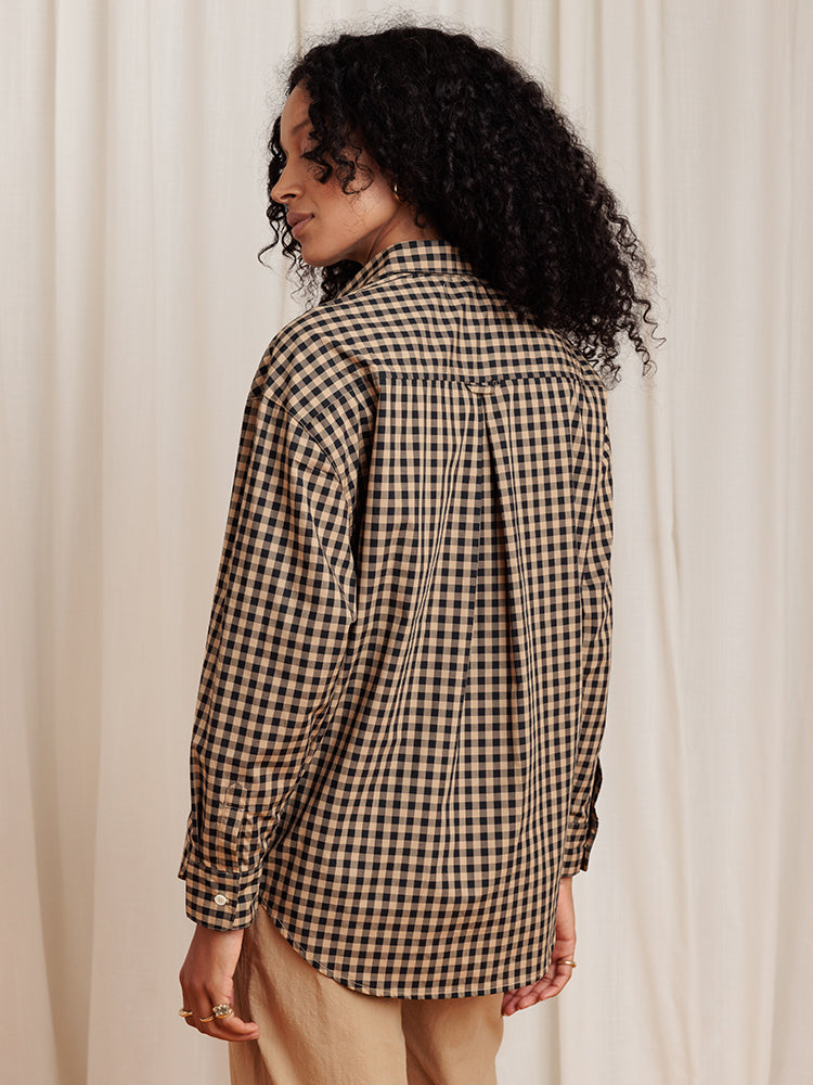 Relaxed Button-up Shirt Coffee