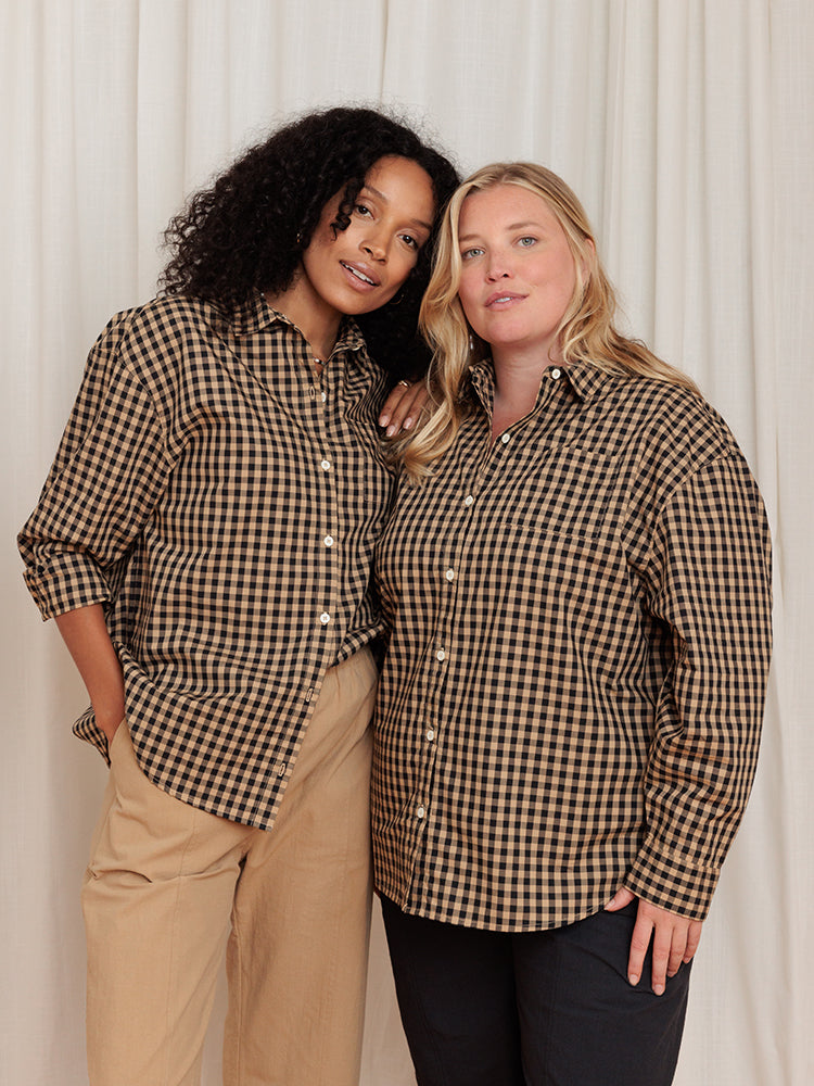 Relaxed Button-up Shirt Coffee